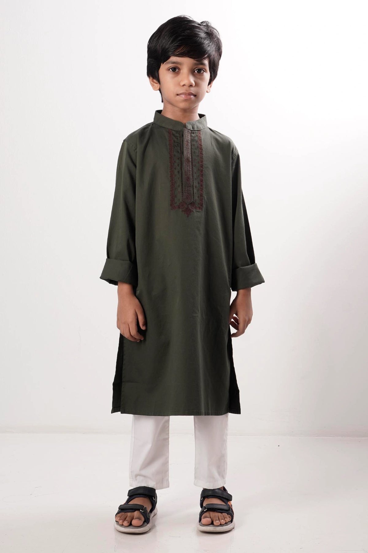Boy's Panjabi (8-13Y) (Green)
