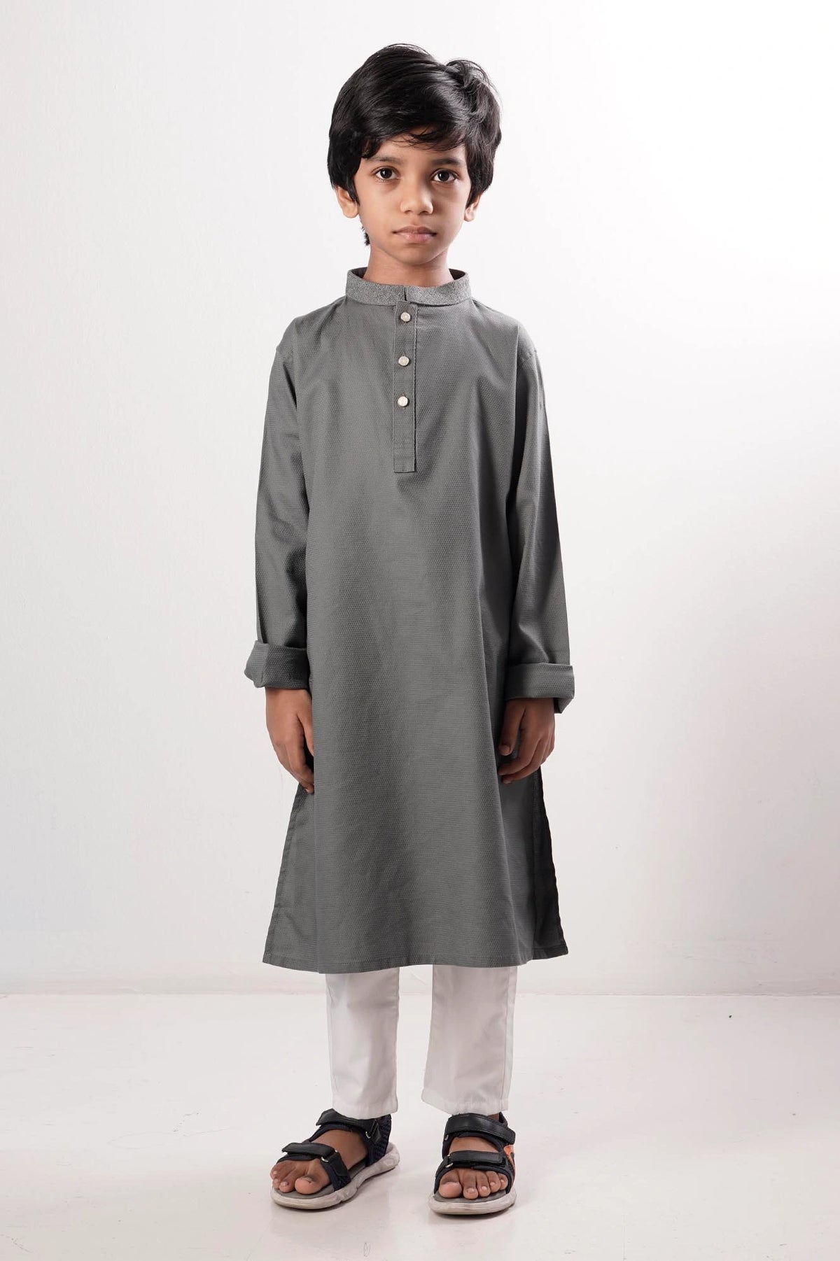 Boy's Panjabi (2-7Y) (DK. Grey)