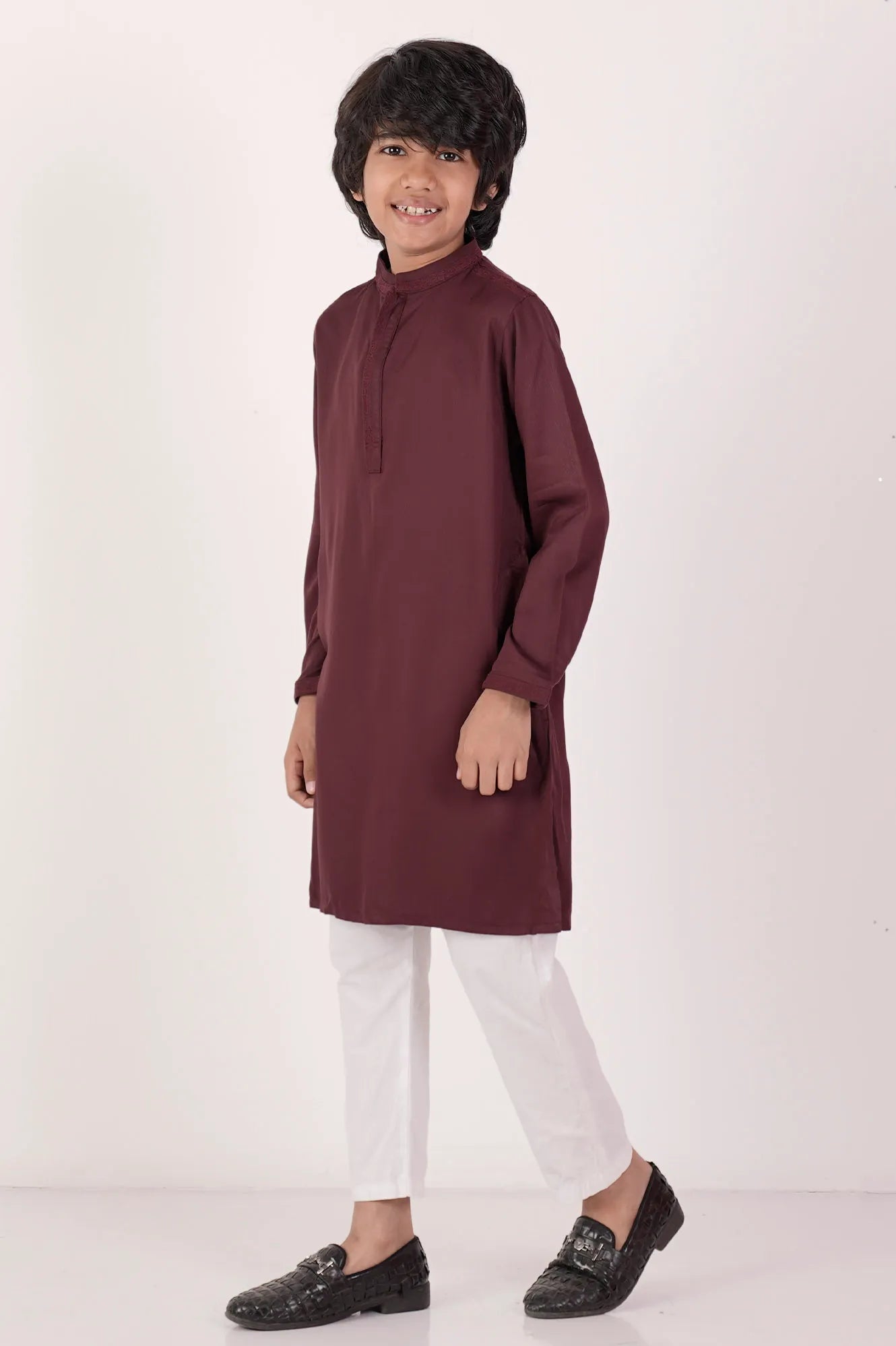 Boy's Panjabi (2-7Y) (Dk. Maroon)