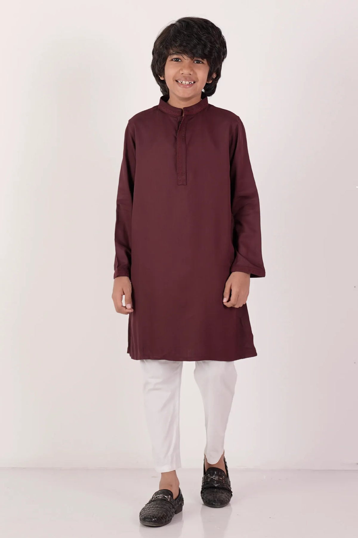 Boy's Panjabi (2-7Y) (Dk. Maroon)