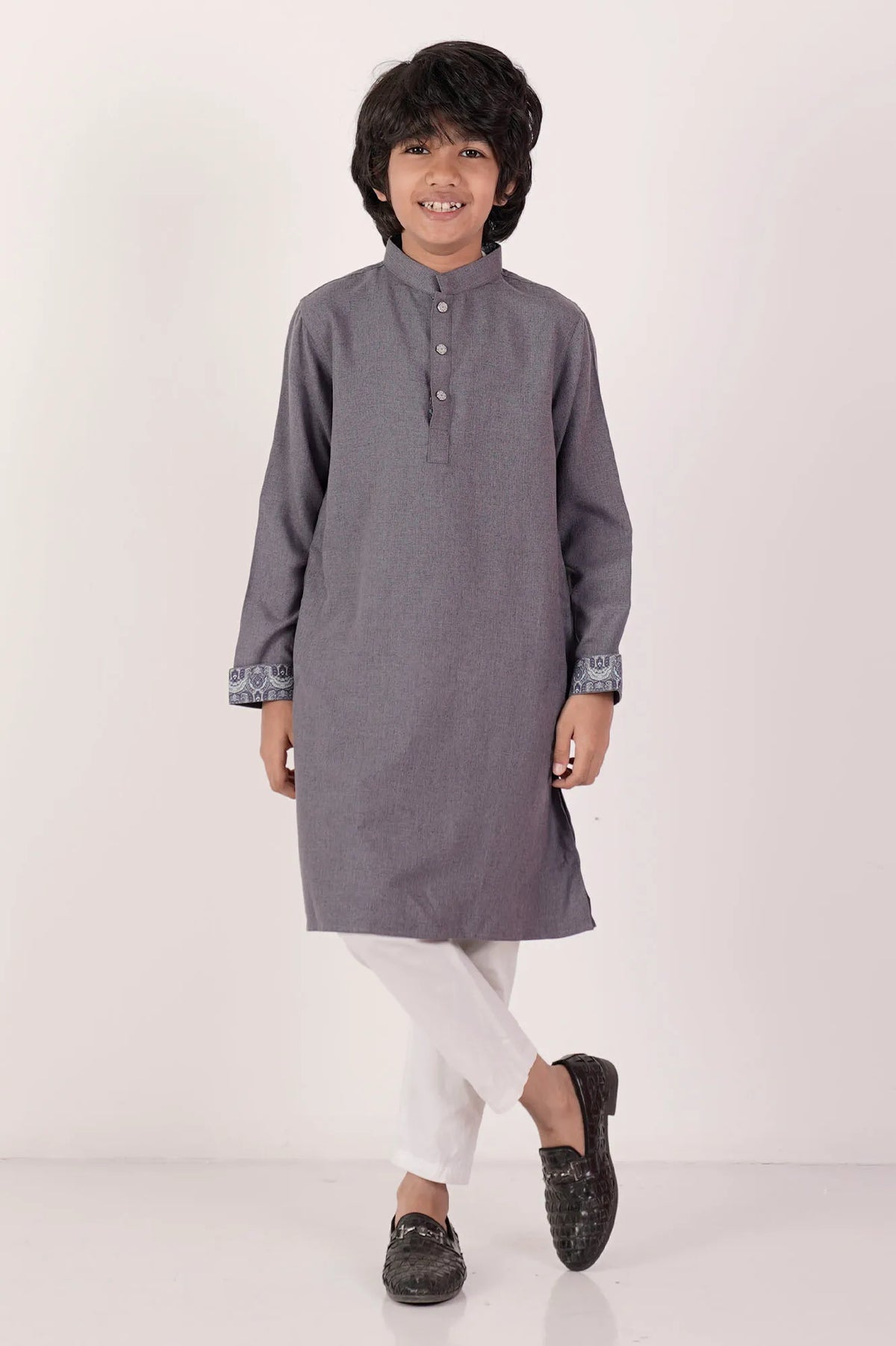 Boy's Panjabi (2-7Y) (Bluish Grey)