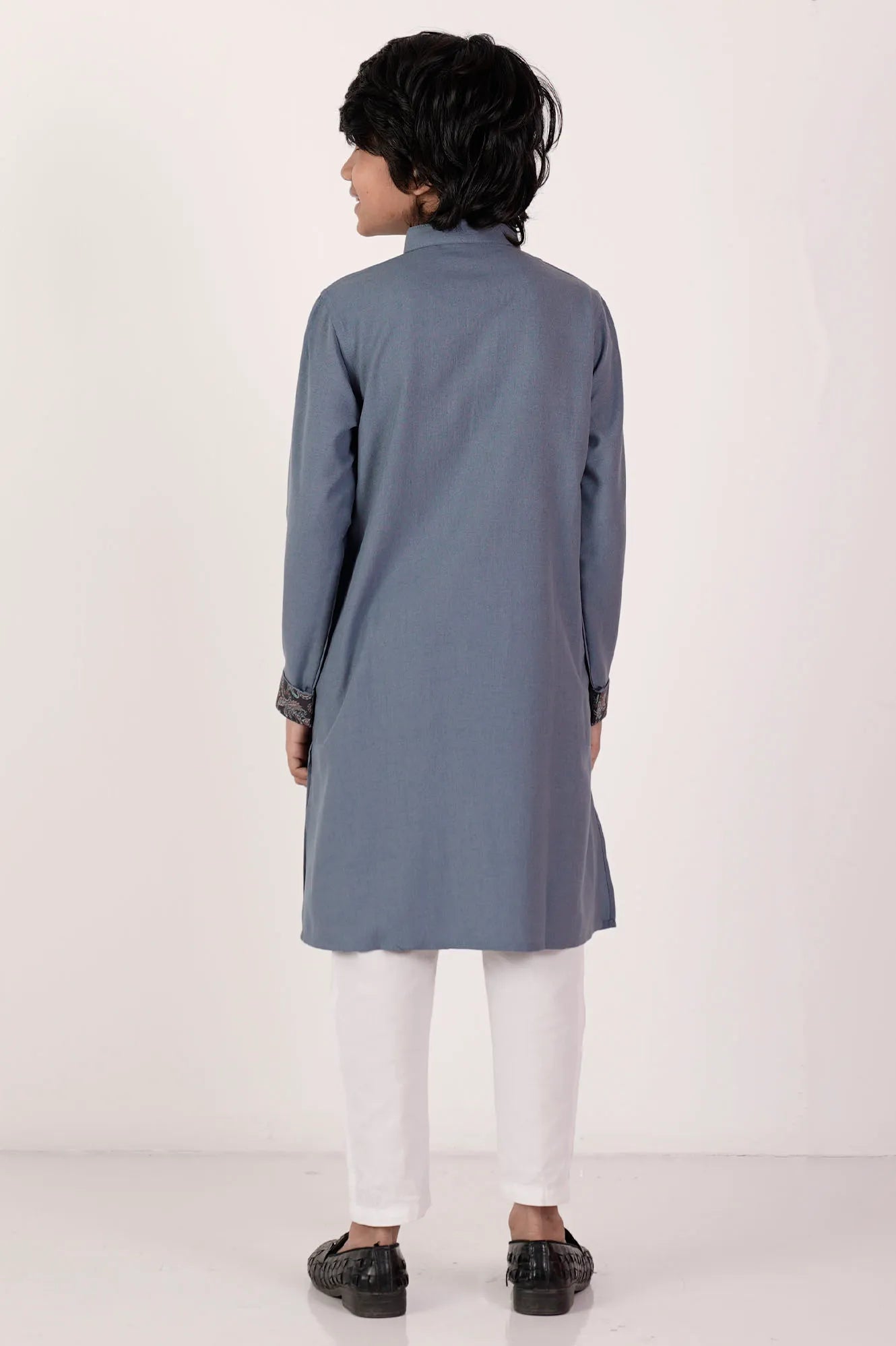 Boy's Panjabi (8-13Y) (Dirty Blue)