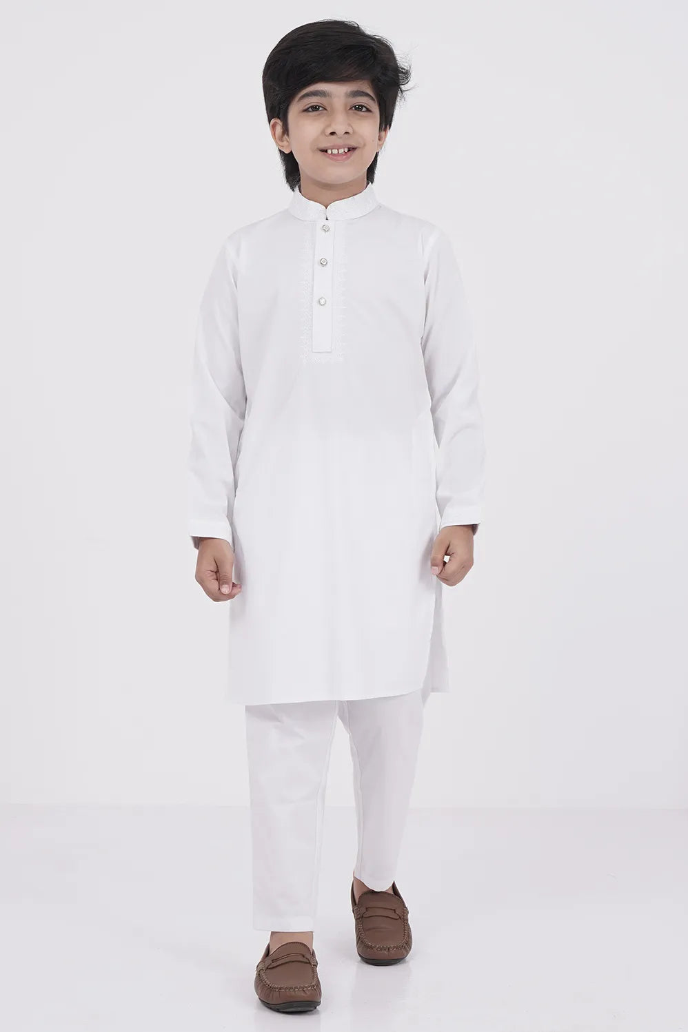 Boy's Panjabi (8-13Y) (White)
