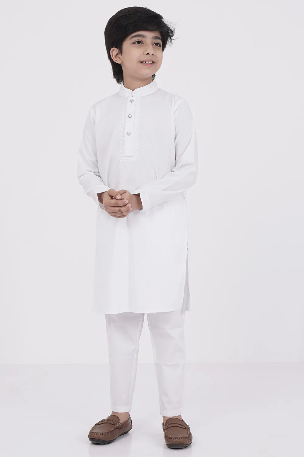 Boy's Panjabi (8-13Y) (White)