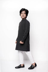 Boy's Panjabi (8-13Y) (Black)