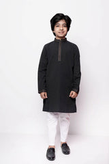 Boy's Panjabi (8-13Y) (Black)