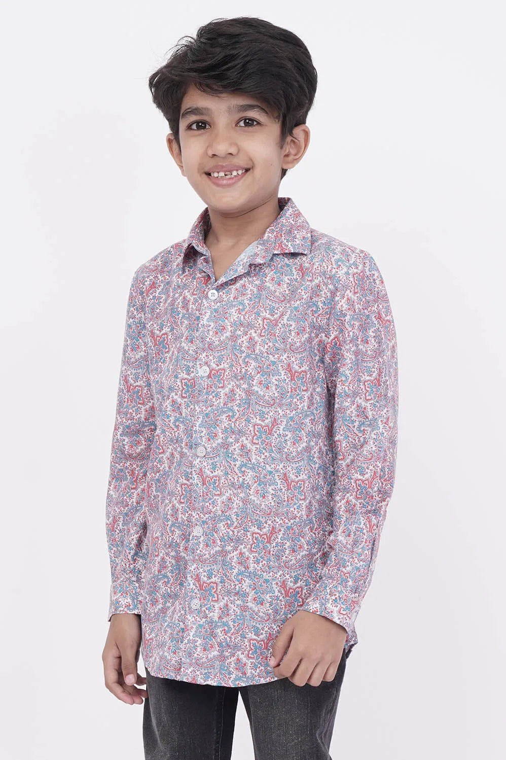 Boy's Shirt (8-13Y) (Red Printed)