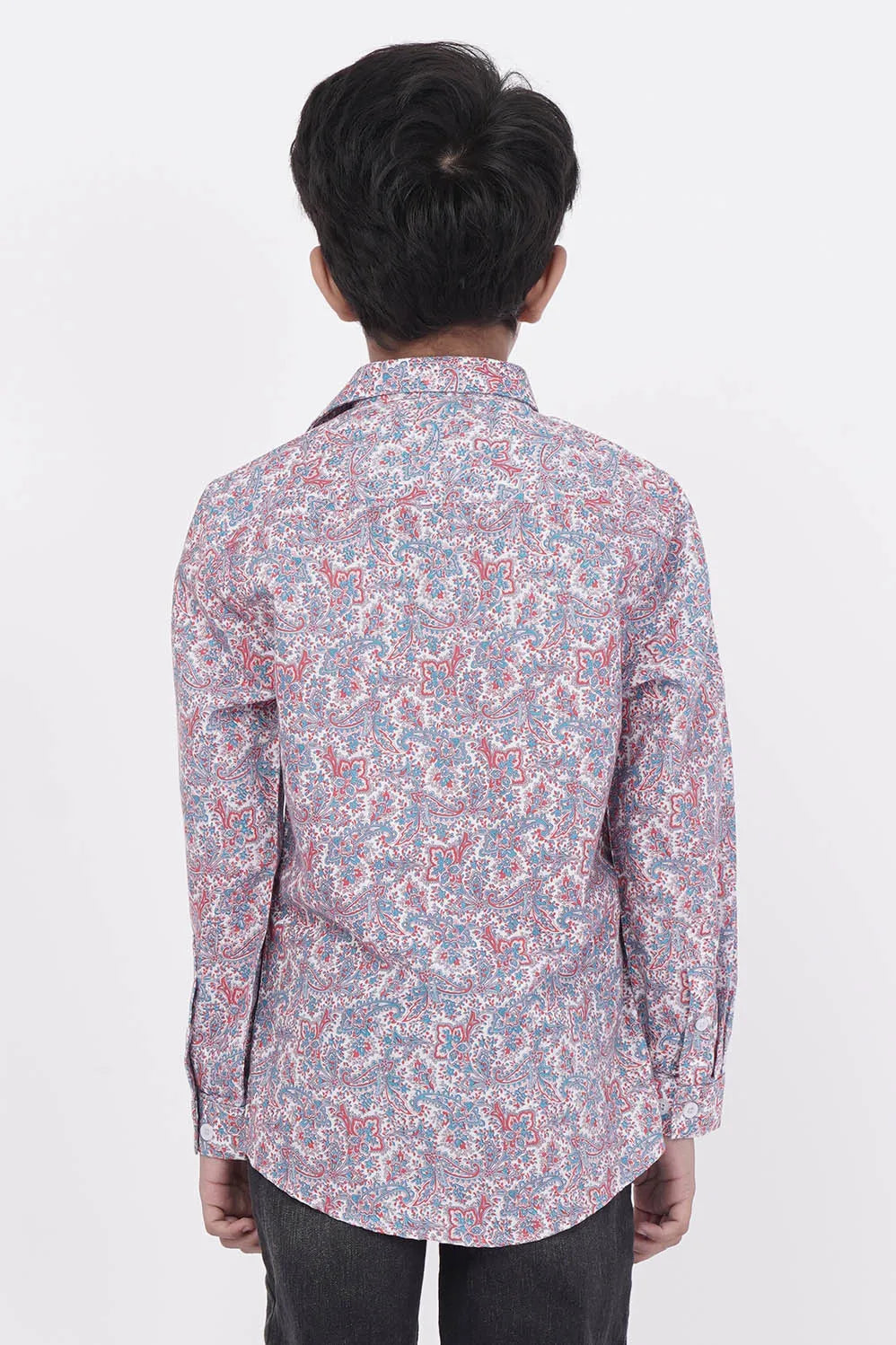 Boy's Shirt (8-13Y) (Red Printed)
