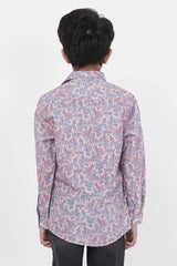 Boy's Shirt (8-13Y) (Red Printed)
