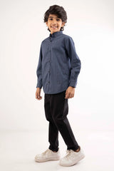 Boy's Shirt (2-7Y) (Navy Printed)