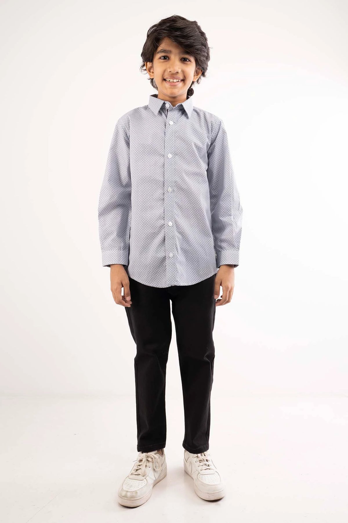 Boy's Shirt (2-7Y) (Grey Printed)