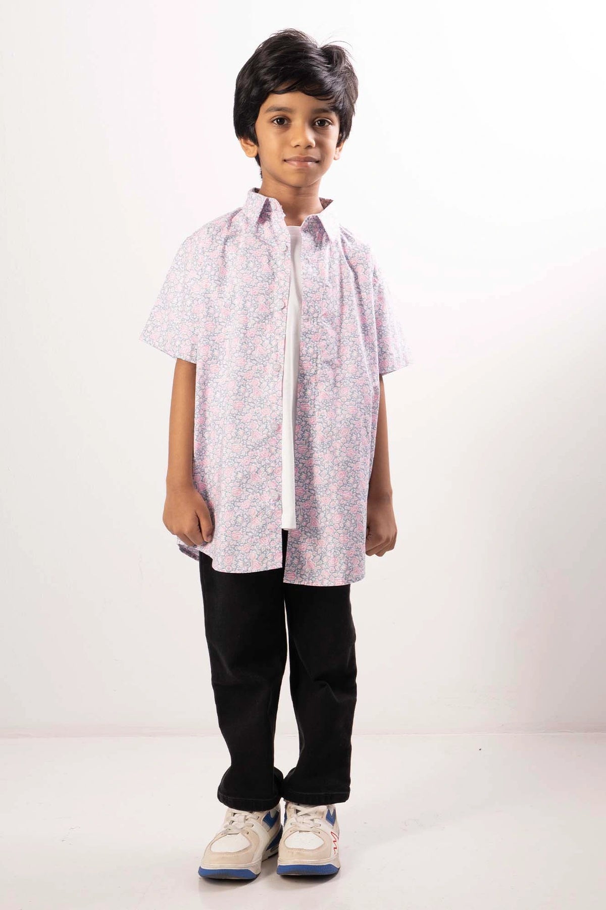 Boy's Shirt (2-7Y) (Grey Printed)
