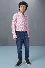Boy's Shirt (2-7Y) (Pink Print)