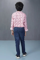 Boy's Shirt (2-7Y) (Pink Print)