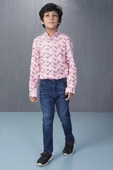 Boy's Shirt (2-7Y) (Pink Print)