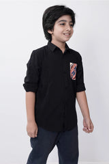 Boy's Shirt (2-7Y) (Black)