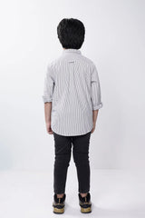 Boy's Shirt (2-7Y) (Black Stripe)
