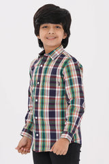 Boy's Shirt (2-7Y) (Green Check)
