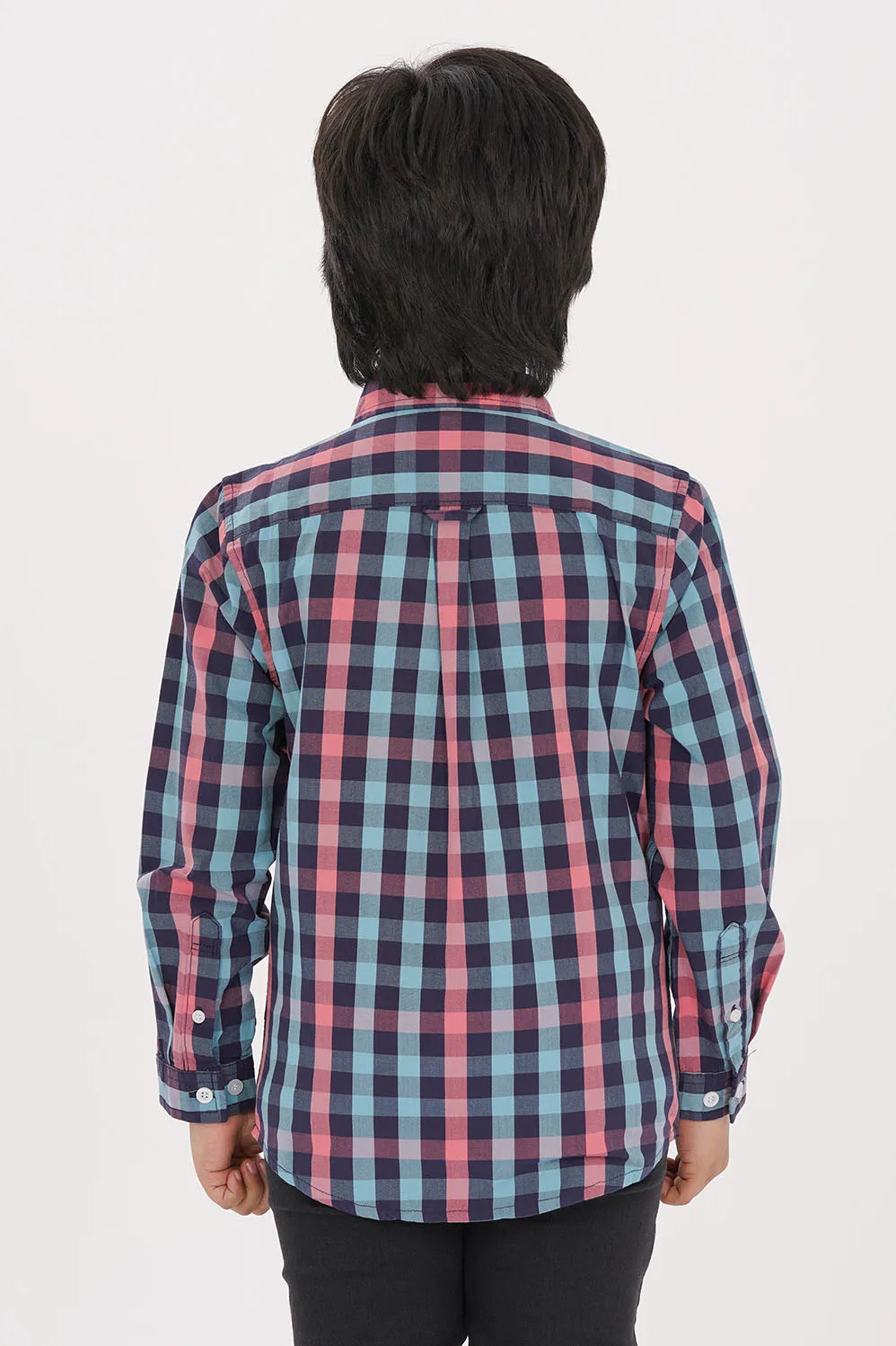 Boy's Shirt (2-7Y) (Navy Check)