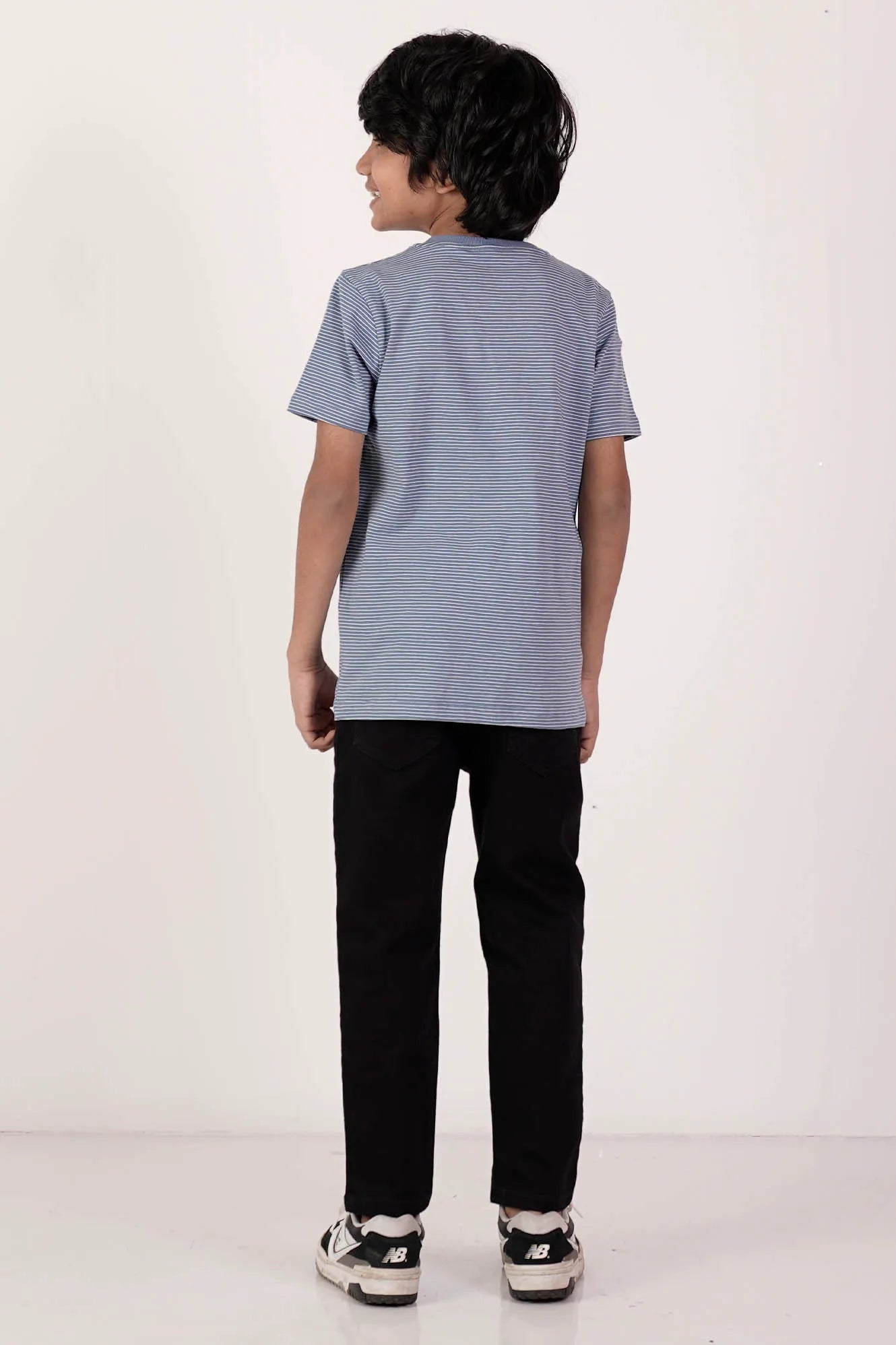 Boy's T-shirt (2-7Y) (Blue Stripe)