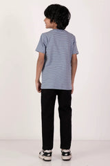 Boy's T-shirt (2-7Y) (Blue Stripe)