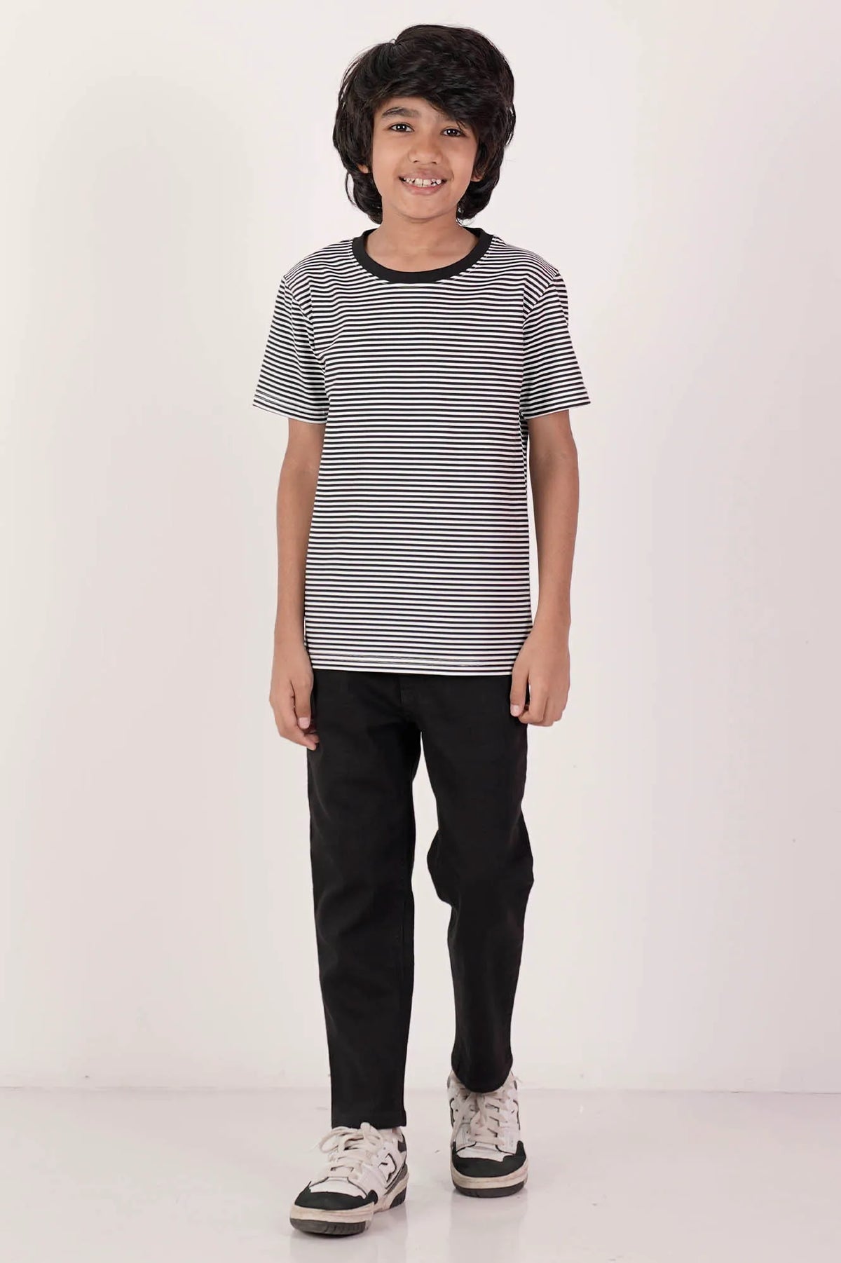 Boy's T-shirt (2-7Y) (Black Stripe)