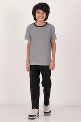 Boy's T-shirt (2-7Y) (Black Stripe)