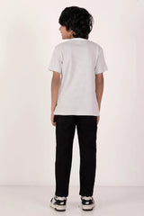 Boy's T-shirt (8-13Y) (Grey Stripe)