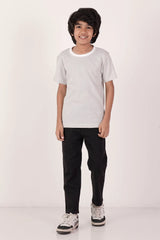 Boy's T-shirt (8-13Y) (Grey Stripe)