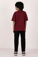 Boy's T-shirt (8-13Y) (Maroon)