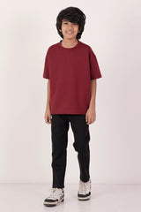 Boy's T-shirt (8-13Y) (Maroon)