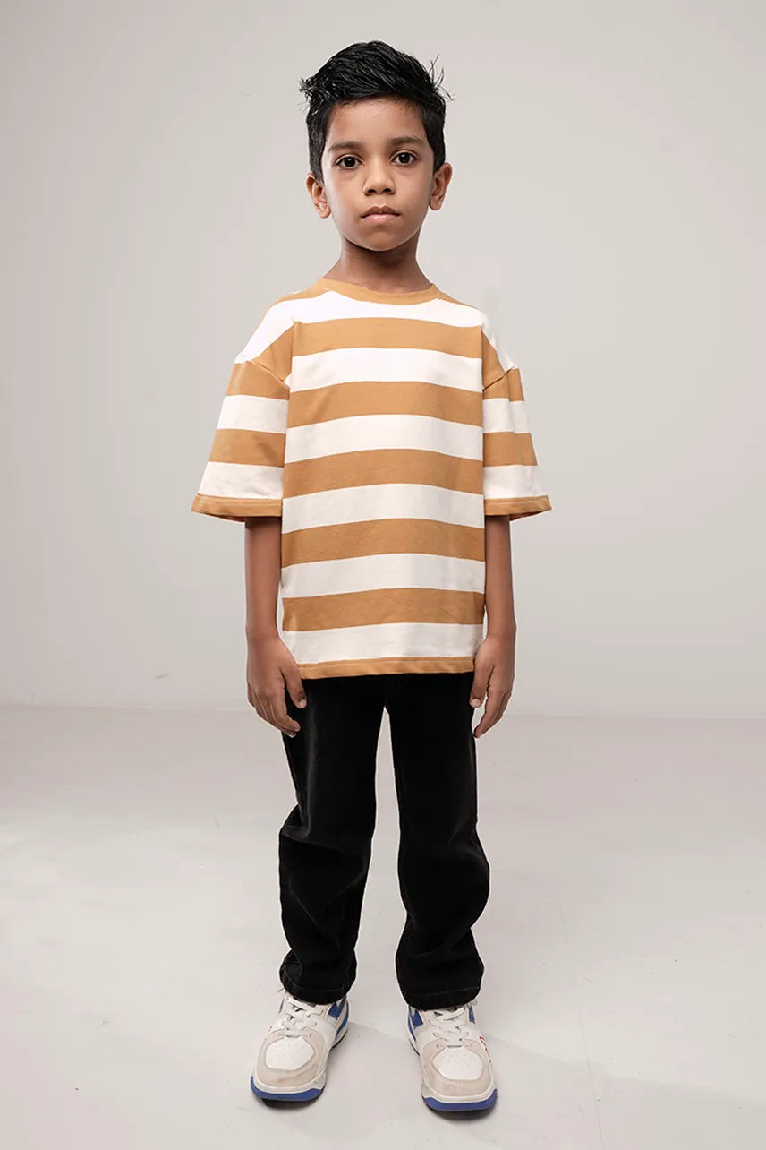 Boy's T-shirt (2-7Y) (White Stripe)