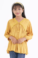 Girl's Casual Tops (2-7Y) (Yellow)