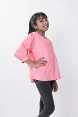 Girl's Casual Tops (8-13Y) (Pink)