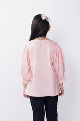 Girl's Casual Tops (8-13Y) (Peach)