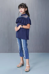 Girl's Casual Tops (8-13Y) (Navy)