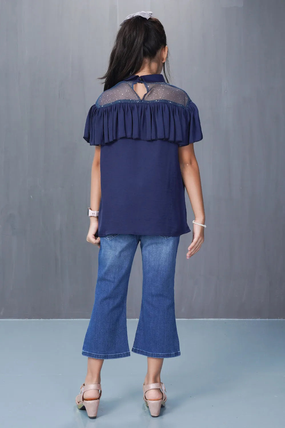 Girl's Casual Tops (8-13Y) (Navy)