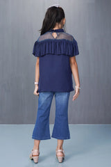 Girl's Casual Tops (8-13Y) (Navy)