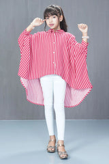 Girl's Casual Tops (8-13Y) (Cherry Stripe)