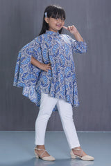 Girl's Casual Tops (2-7Y) (Blue Printed)