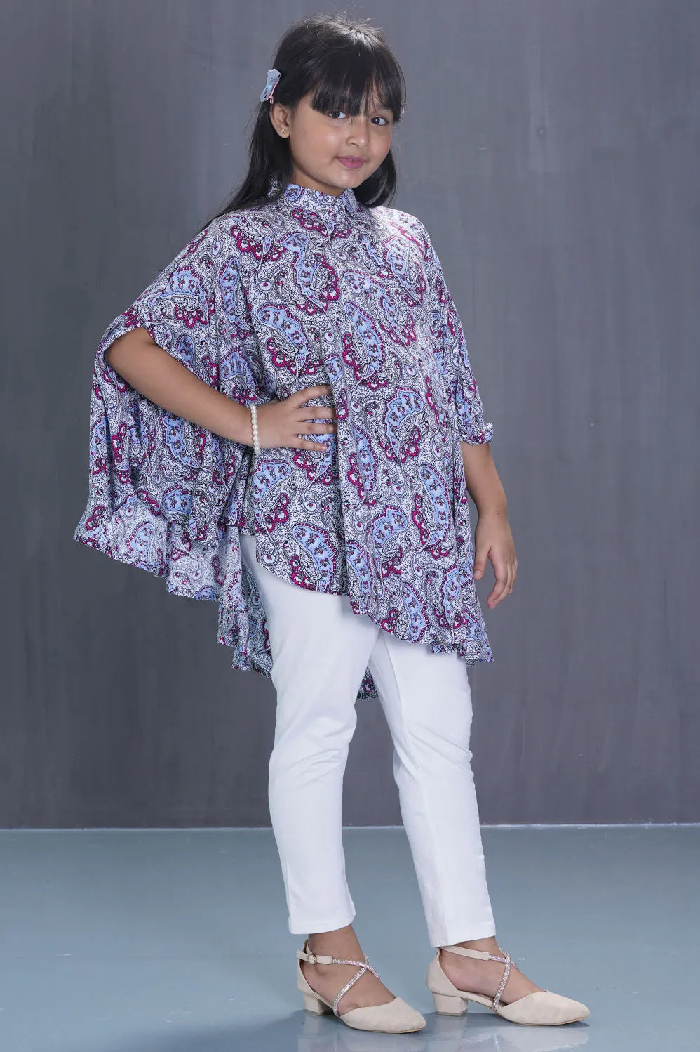 Girl's Casual Tops (2-7Y) (White Printed)
