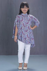 Girl's Casual Tops (2-7Y) (White Printed)