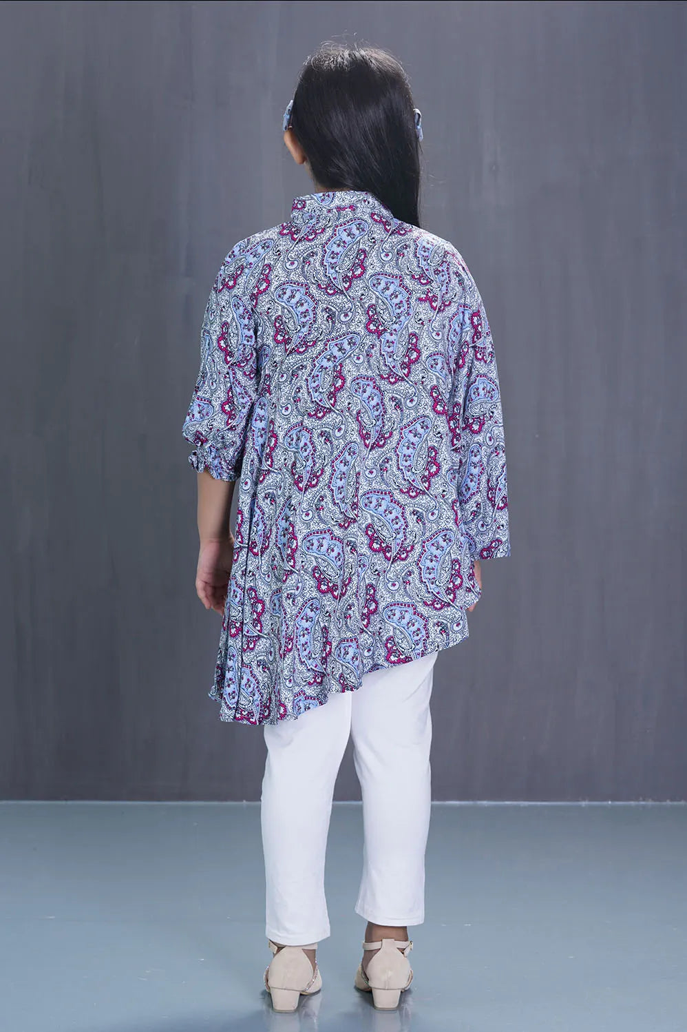 Girl's Casual Tops (2-7Y) (White Printed)