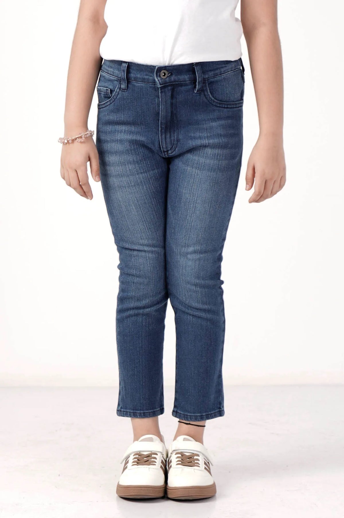 Girl's Denim Pant (8-13Y) (Medium Wash)