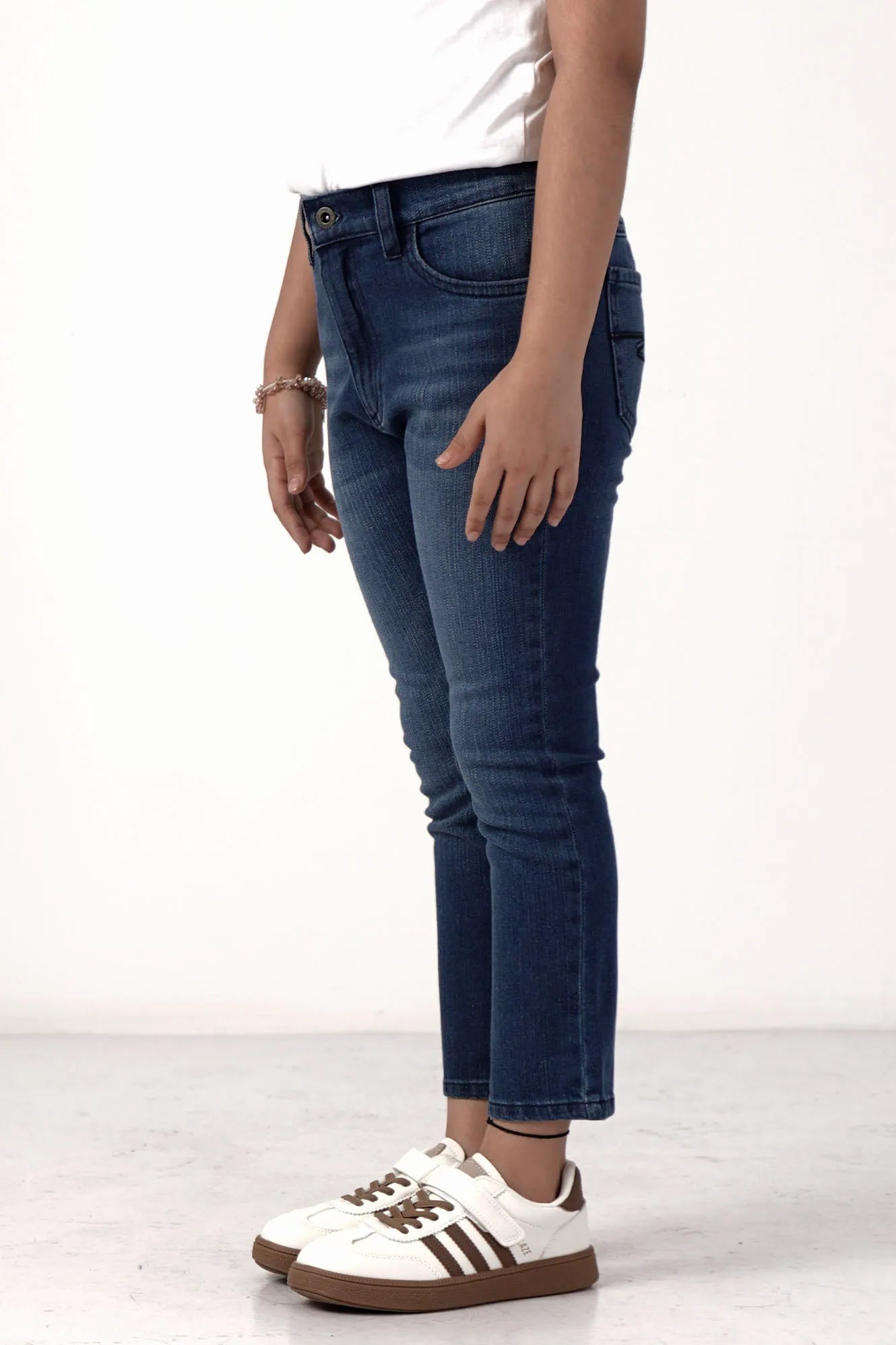Girl's Denim Pant (8-13Y) (Medium Wash)
