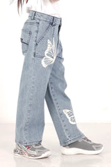 Girl's Denim Pant (8-13Y) (Light Wash)
