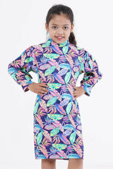 Girl's Dress (2-7Y) (Navy Printed)