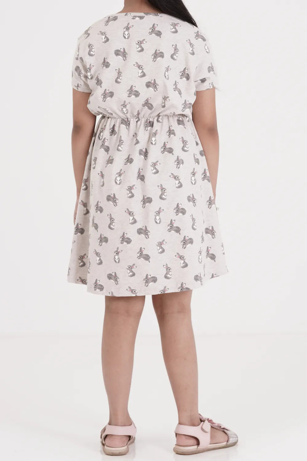 Girl's Dress (8-13Y) (Grey Printed)