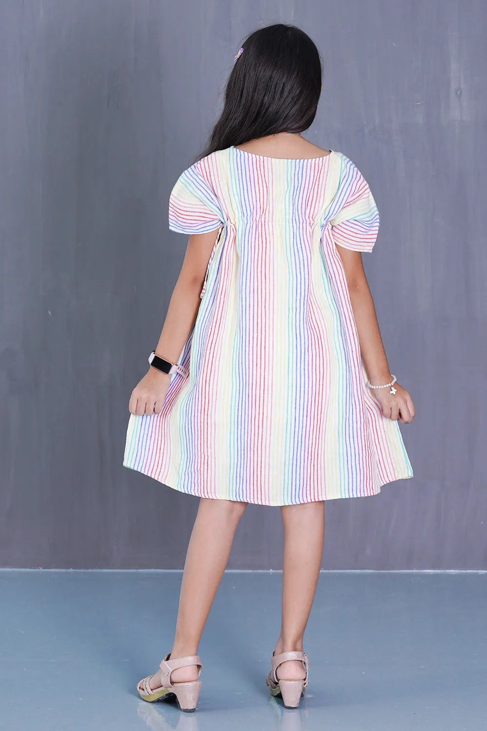 Girl's Dress (2-7Y) (Multi Stripe)