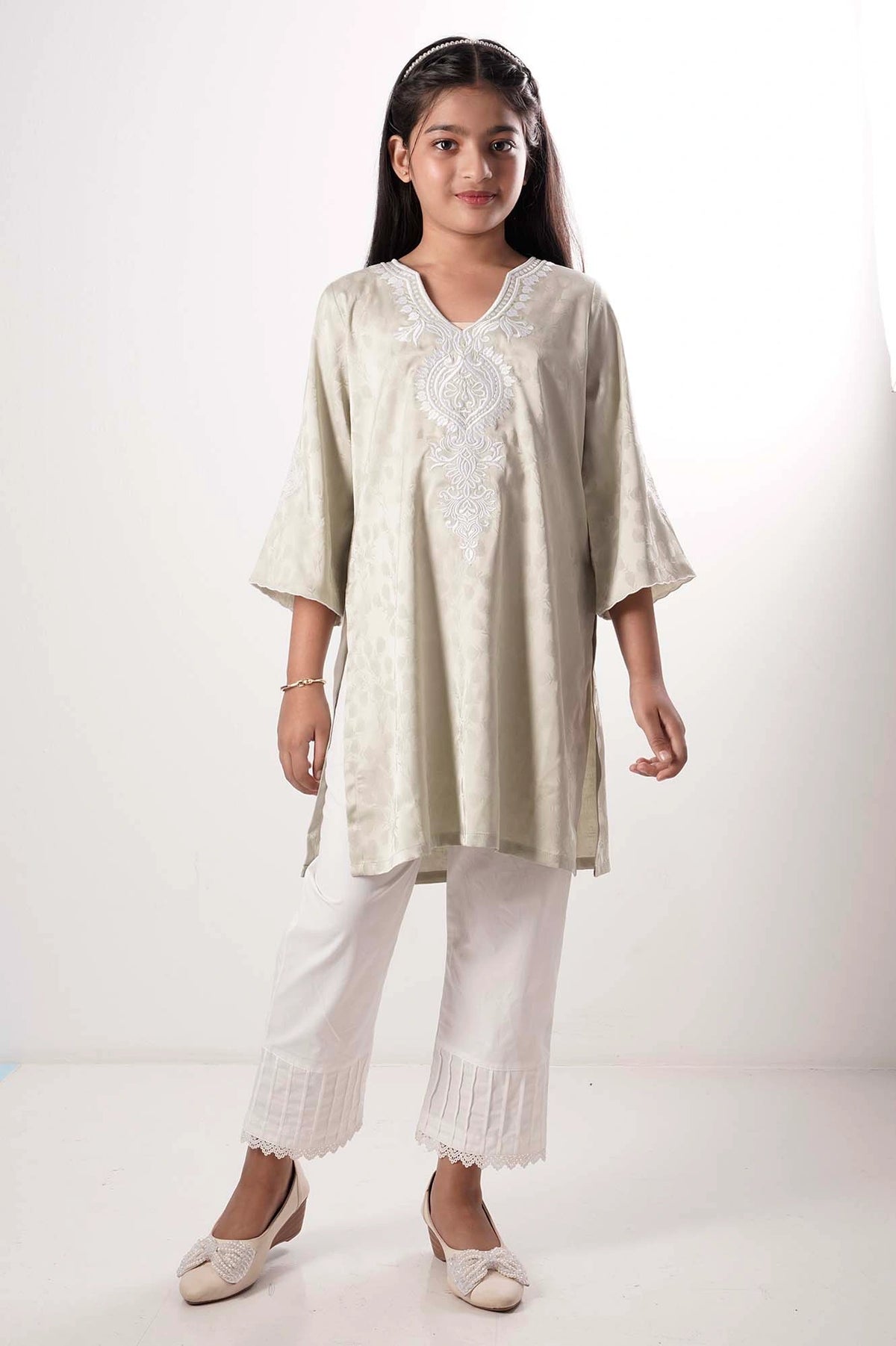 Girl's Ethnic Tops (2-7Y) (Sea Green)
